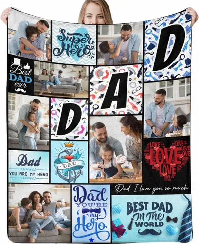 Miniatura 14 de Manta personalizada para papá abuelo, regalo de manta personalizada para el día del padre, manta personalizada con foto para papá, regalo