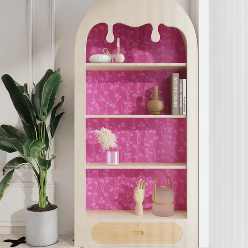 Miniatura 6 de CRE8TIVE Papel tapiz rosa claro para despegar y pegar, papel de contacto rosa sedoso en relieve para armarios, cajones, 12 x 80 pulgadas, hojas