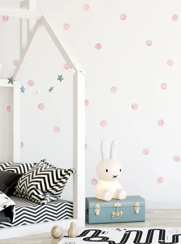 Miniatura 9 de Simple Shapes Pegatinas de pared con puntos de acuarela (rubor)