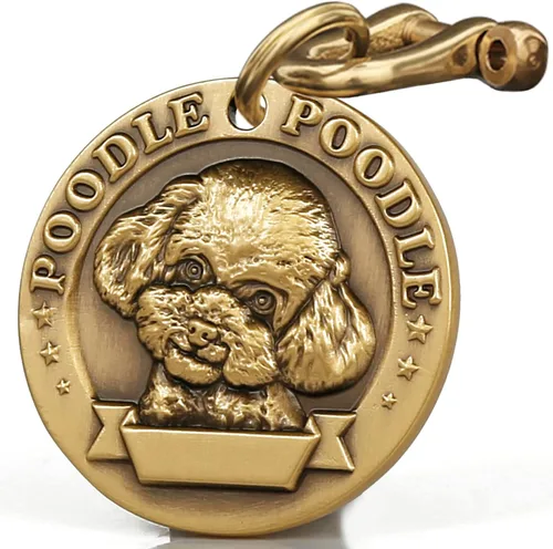 Miniatura 22 de Etiqueta de perro retro de cobre puro tridimensional con estampado de mascotas en relieve, etiquetas personalizadas para mascotas, etiquetas