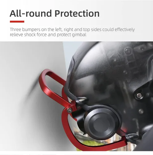 Miniatura 4 de FPV Drone Gimbal Bumper para DJI FPV Drone PTZ Protect Bar Cámara de aleación de aluminio Anti-colisión (rojo)
