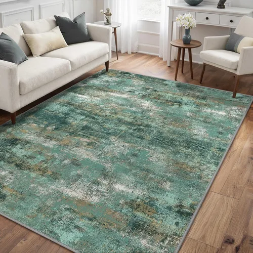 Miniatura 110 de GENIMO Alfombra antideslizante de 2 x 6 pies, lavable para pasillos de cocina, alfombras de cocina modernas abstractas, alfombra ligera de pelo bajo