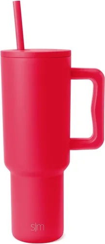 Miniatura 85 de Simple Modern Vaso Trek de 40 oz con Asa y Tapa con Pajilla Vaso de Viaje Aislado de Acero Inoxidable Apto para Portavasos Slumberland