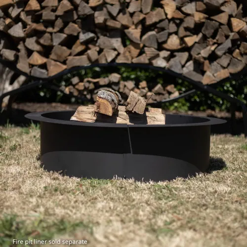 Miniatura 8 de TITAN GREAT OUTDOORS Rejilla redonda para fogatas de ceniza y brasa, resistente, de acero de 1/2 pulgada, elevada, para leña, para chimeneas