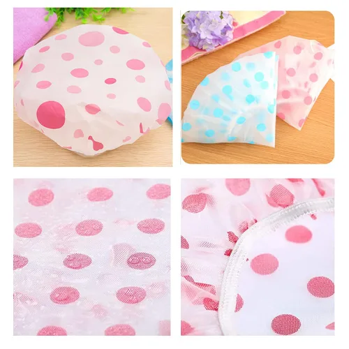 Miniatura 5 de Gorro de ducha, 3 unidades, impermeable, reutilizable, gorro de baño para mujeres, hombres y niños