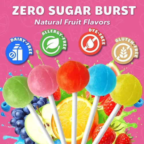 Miniatura 3 de Zolli Ball Popz Clean Teeth - Caramelos sin azúcar, sin colorantes, aptos para dieta keto y diabéticos, golosinas aprobadas por dentistas para niños