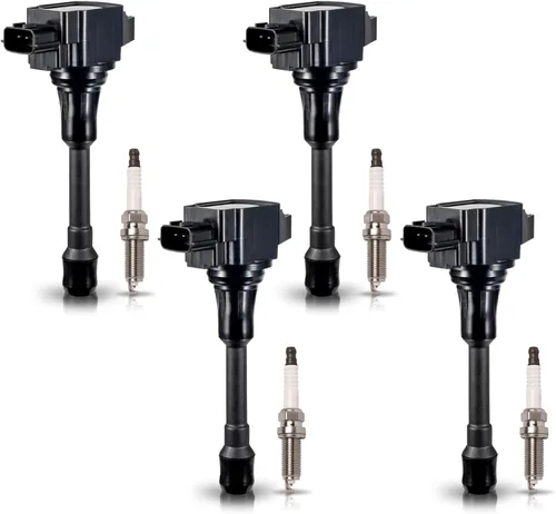 ENA Paquete de bobina de encendido UF549 y bujía de iridio doble 9029 compatible con Nissan Altima Versa Sentra Rogue Select Cube Pathfinder 2007