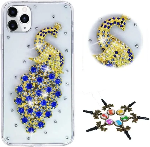 Miniatura 22 de Sparkle - Funda para teléfono compatible con Samsung Galaxy Z Flip 2 5G, elegante, hecha a mano en 3D, con diseño de diamantes de imitación