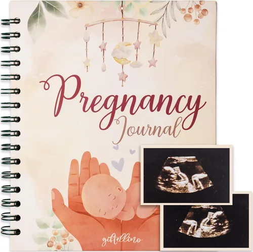 Giftellino Diario de embarazo para madres primerizas – Libro de recuerdos de embarazo para futuras madres – Cuaderno de embarazo para embarazadas –