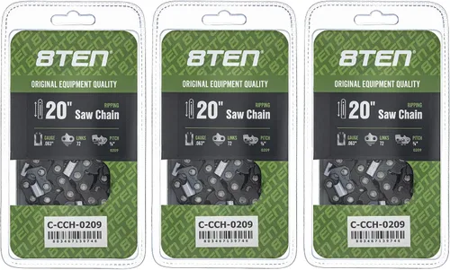 Miniatura 193 de 8TEN Cadena de motosierra semi cincel de 6 pulgadas .050 1/4 42 DL para Worx WG320 Black & Decker LLP120 (paquete de 3)