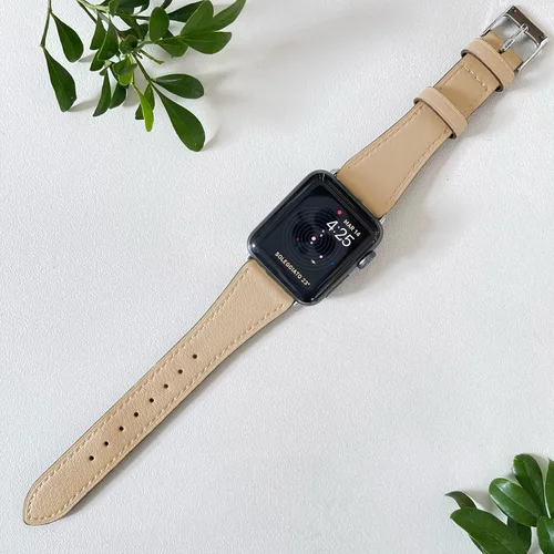 Miniatura 4 de HANDODO Italian Genuine Leather Band Women for Apple Watch Series 11 10 9 8 7 6 5 4 3 2 1 SE SE2 Ultra 2/3, SGS Certified Dressy Bracelet Cute Strap