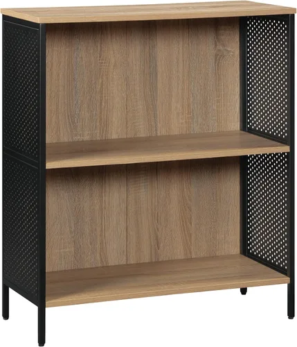 Miniatura 11 de OSP Home Furnishings Ace Librero Contemporáneo Moderno de Almacenamiento con Estantes, 2 Estantes, Acabado Ozark Ash