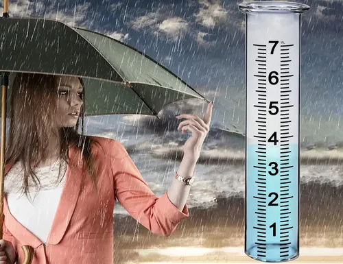 Miniatura 6 de BIUWING Tubo de repuesto para medidor de lluvia de vidrio de 7 pulgadas de capacidad para exteriores, patio, jardín con labio, mejor calificado