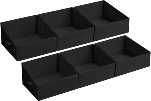 Miniatura 39 de DIMJ Contenedores de almacenamiento trapezoidales para ropa, 4 paquetes organizadores de armario y cestas de almacenamiento, cestas plegables