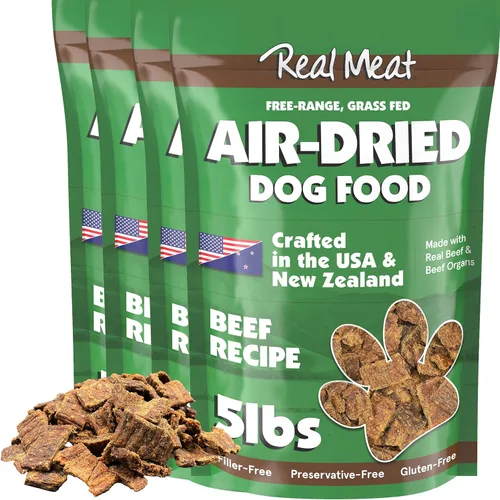 Miniatura 16 de TRMC Real Meat Alimento para Perros Secado al Aire con Carne de Res Real - Bolsa de 2 lb de Alimento para Perros Real Sin Cereales Elaborado