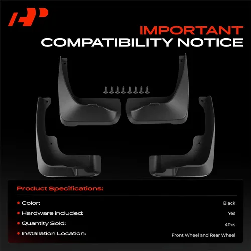 Miniatura 3 de A-Premium Aletas de barro compatibles con Toyota Camry 2007 2008 2009 2010 2011 Sedán, no requiere perforación, protectores de lodo con accesorios