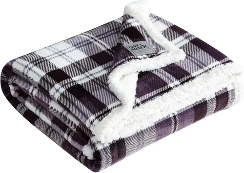 Miniatura 11 de Eddie Bauer - Manta, Forro Polar Cepillado y Ropa de Cama Sherpa Suave, Manta para Sofá y Cama (Gris Tono Alce, 50" x 60")