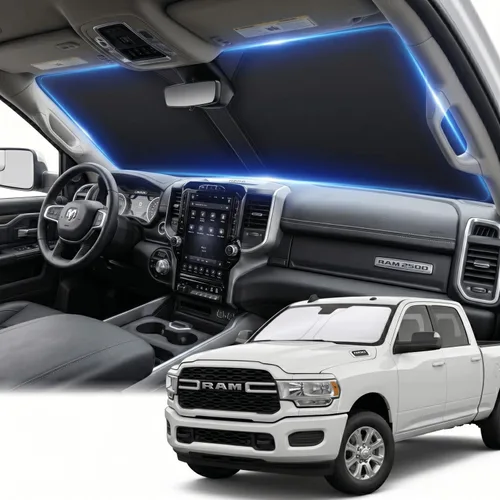 Miniatura 86 de Parasol para parabrisas Rivian R1S/R1T 2022-2024 2025 2026, parasol para ventana frontal, ajuste personalizado, accesorios R1S, visera solar