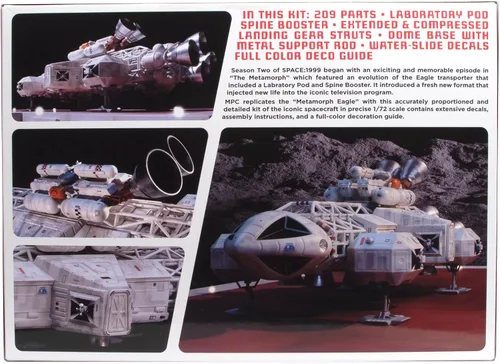 Miniatura 4 de MPC Espacio de 14 pulgadas: Eagle 4 1999 con kit de modelo a escala 1:72 con cápsula de laboratorio y refuerzo de columna vertebral