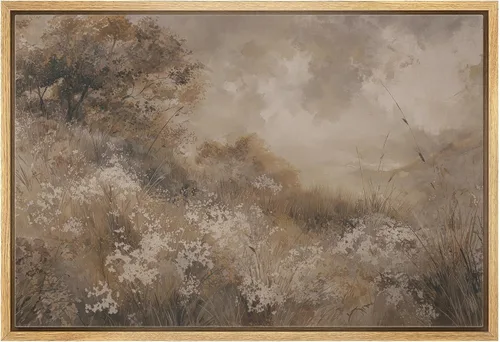 Miniatura 49 de wall26 Lienzo enmarcado de arte de pared, acuarela en tonos pastel, pino, árbol, bosque, lago, naturaleza, ilustraciones de área silvestre, arte