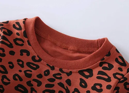Miniatura 5 de Conjunto de ropa con estampado de leopardo para niñas pequeñas, camiseta de manga larga y pantalones, 2 piezas