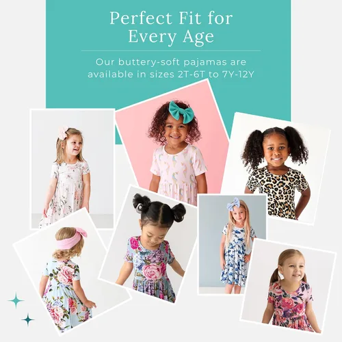 Miniatura 68 de Posh Peanut - Vestidos para niñas – Vestido suave para niña hecho con viscosa de bambú – Vestidos de otoño, primavera y verano para niñas