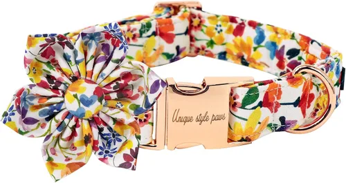 Miniatura 25 de Unique style paws Collar de perro para el día de San Valentín con lazo de flores, collar de cachorro de corazón azul, el mejor regalo para niños