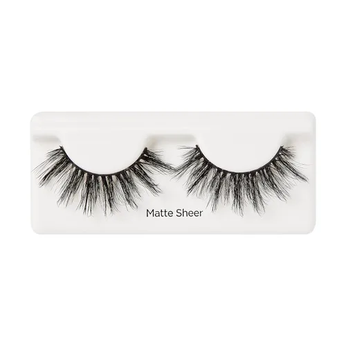 Miniatura 13 de Kiss Pestañas postizas de color negro mate, 0.630 in, incluye 1 par de pestañas, fáciles de aplicar, racimos de pestañas reutilizables