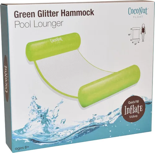 Miniatura 6 de CocoNut Float Hamaca con purpurina para piscina, tumbonas inflables multiusos para adultos, silla de ejercicio y silla de descanso, versátil