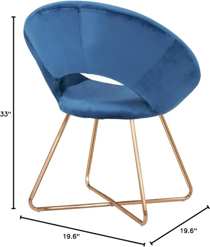 Miniatura 2 de Duhome. - Sillas con diseño moderno de mediados de siglo, para el comedor y la sala de estar, con patas de metal negras industriales, 1 unidad.