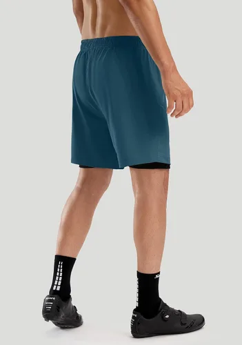 Miniatura 3 de Bikewa Pantalones cortos de ciclismo de montaña para hombre, con acolchado 3D, ajuste holgado, MTB para montar en bicicleta, ciclismo, ciclismo