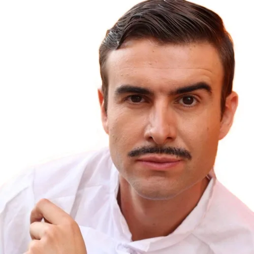 Miniatura 4 de Barba falsa para hombres, cabello humano falso cheurón, bigote realista, pelo facial falso atado a mano, barba de encaje para fiesta de disfraces