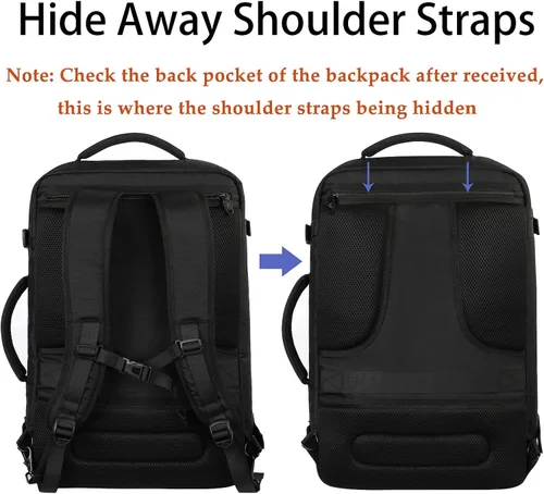 Miniatura 32 de MATEIN - Mochila de viaje extragrande de 10.56 galones, mochila de viaje ampliable apta para aerolíneas, para viajeros de fin de semana, hombres