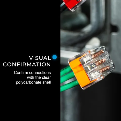 Miniatura 3 de IDEAL Electrical 30-1333S - Conector de 3 puertos a presión, color naranja, (10 unidades)