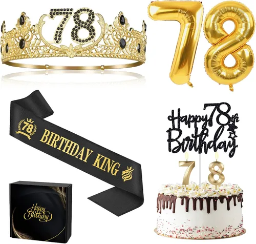Miniatura 15 de Regalos de cumpleaños número 17 para niño, decoraciones de cumpleaños número 17 para niños, suministros de decoración de fiesta, incluyendo corona