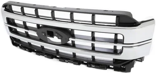 Miniatura 5 de KUAFU Parrilla para parachoques delantero compatible con Ford F150 2021-2023 Sport Lariat, reemplazo para ML3Z-8200-FA, cromo plateado+negro