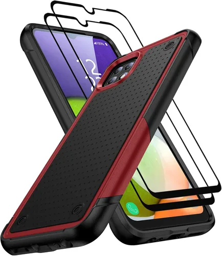 Miniatura 159 de Jeylly Compatible con Samsung Galaxy A22 5G Funda, Funda Samsung A22 5G con 2pcs protectores de pantalla de vidrio templado