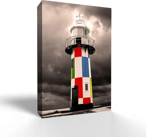 Miniatura 22 de wall26 Lienzo decorativo para pared de faro, decoración de pared del hogar, para dormitorio, sala de estar, pinturas en lienzo con marco, 16 x 24