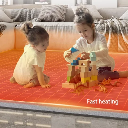 Miniatura 5 de Alfombra clásica con calefacción de PVC, calentador de cuero eléctrico, 23.6 x 74.8 in, 55.1 x 78.7 in, alfombra térmica eléctrica de 220 V
