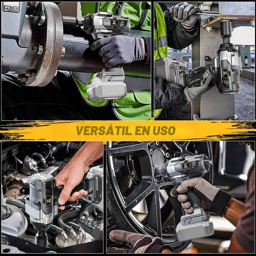 Miniatura 7 de Llave de impacto inalámbrica de 1/2 pulgada compatible con batería Dewalt, 1000 pie-libras (1360 N.m) pistola de impacto eléctrica sin escobillas