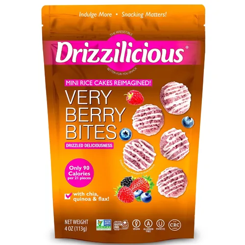 Miniatura 16 de Drizzilicious Mini Tortas de Arroz Sabor Tostada Francesa – Crisps de arroz, aperitivo saludable para adultos y niños, tortas de arroz saborizadas