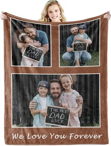 Miniatura 14 de Youltar Regalos personalizados para el día de la madre para mamá, manta de fotos personalizada de hija e hijo, 6 collages de fotos de 30 x 40