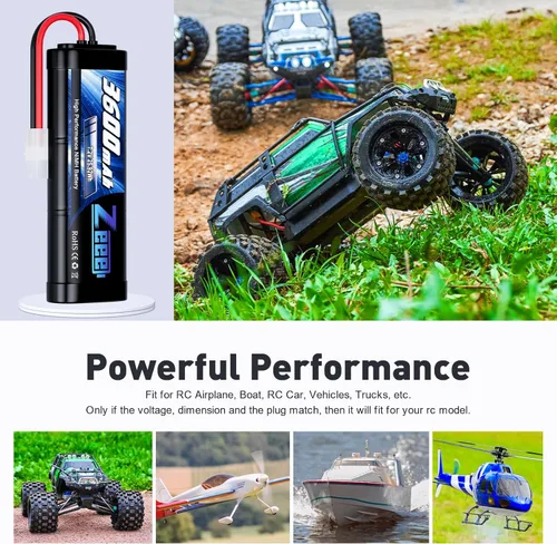 Miniatura 5 de Zeee Batería NiMH RC de 7.2 V 3600 mAh con enchufe Tamiya de alta potencia para coche RC camión RC asociado HPI Losi Kyosho Tamiya Hobby