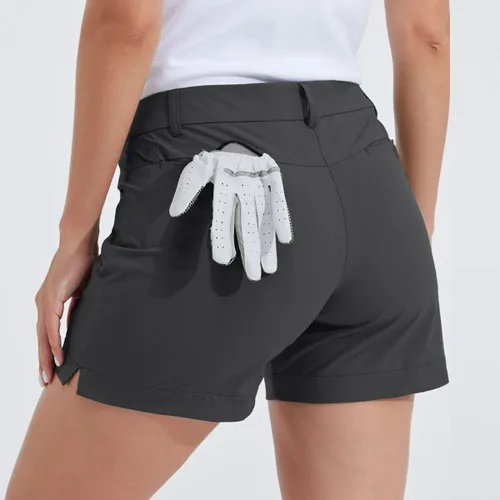 Miniatura 9 de Willit Pantalones cortos de golf de 4.5 pulgadas para mujer, de secado rápido, casuales, con bolsillos, resistentes al agua