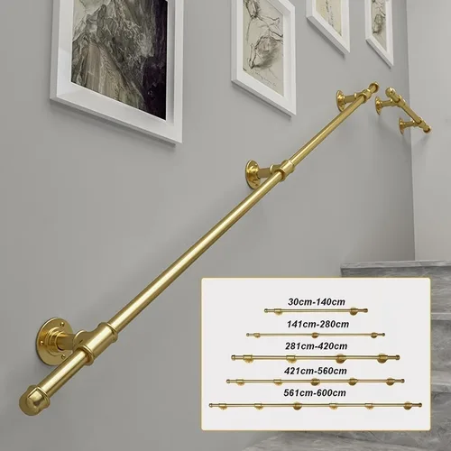 Miniatura 2 de Pasamanos para escaleras interiores y exteriores, barandillas de escalera barandilla de seguridad para niños mayores con soportes de pared, hierro