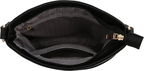 Miniatura 5 de Bolso bandolera clásico de tamaño mediano con placa dorada
