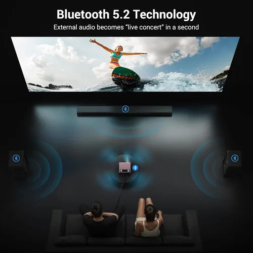 Miniatura 6 de Proyector inteligente con aplicación de transmisión incorporada de 2000 lúmenes ANSI, proyector de películas HAPPRUN Native 1080P con altavoz