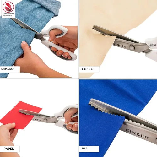Miniatura 2 de SINGER Tijeras de 9" con dientes para tela - Tijeras en zigzag para tela