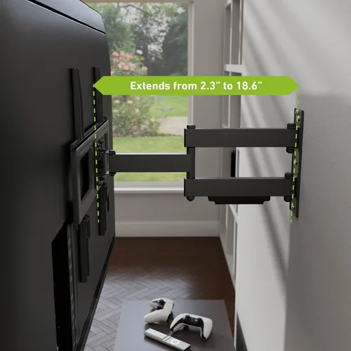 Miniatura 4 de D-Line Soporte de pared para TV de movimiento completo para televisores de 32 a 70 pulgadas, inclinación, giro y extensión, VESA 7.874 x 7.874 in