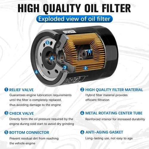 Miniatura 6 de 2540086 Filtro de aceite para Polaris Ranger 1000 900 800 700 570 Ranger XP 1000 900 RZR 800 900 General 1000 Victory Xpedition